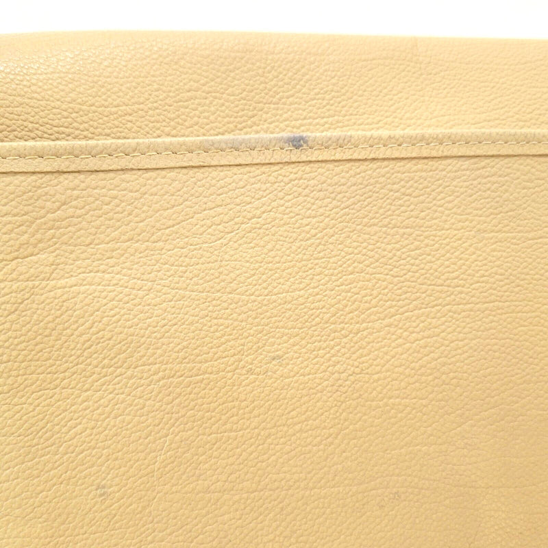 Yves Saint Laurent Shoulder Bag Purse Leather Beige Vintage YSL Authentic